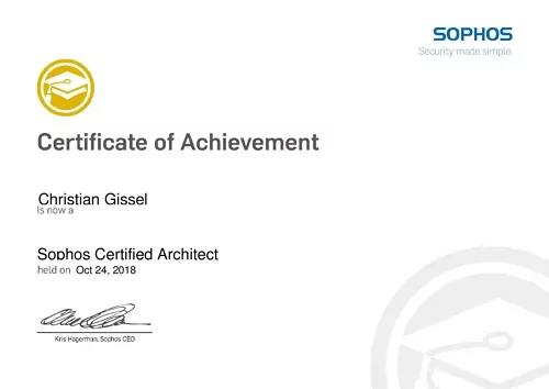 Christian Gissel - Sophos Certified Architect