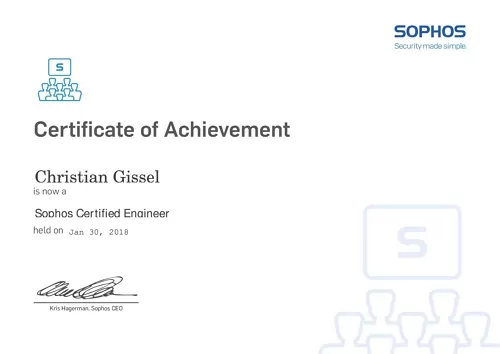 Christian Gissel - Sophos Certified Engineer
